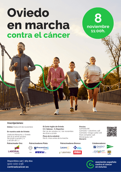 Cartel de Oviedo En Marcha Contra el Cáncer 2026